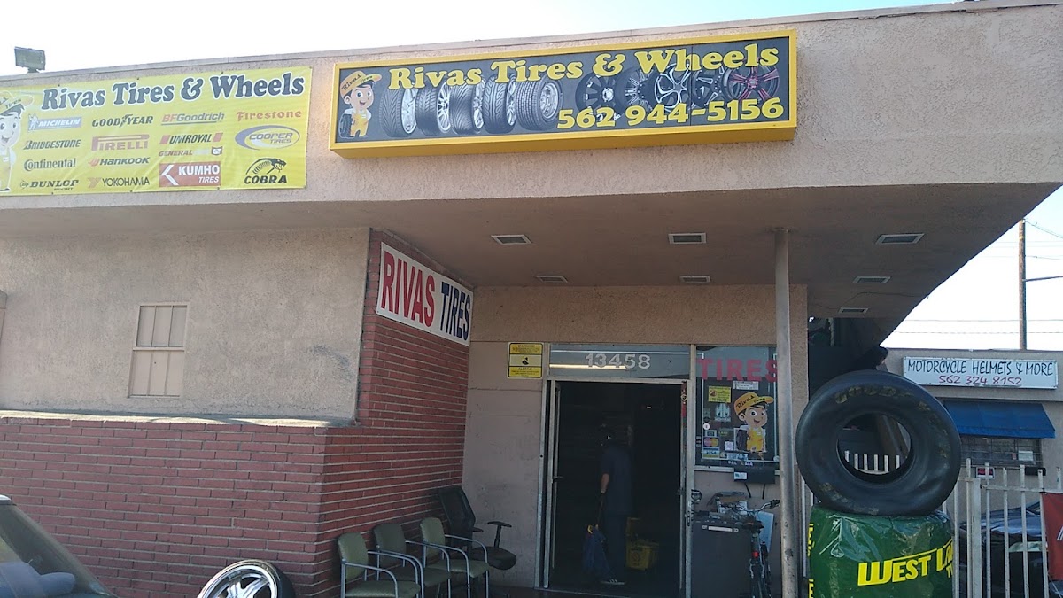 Rivas Tires and Wheels storefront on Telegraph Rd in Whittier